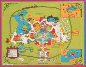 1993 walt disney world magic kingdom guide map